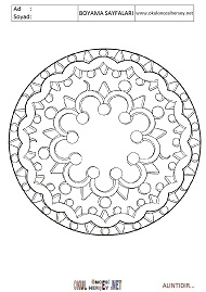 Mandala boyama sayfaları